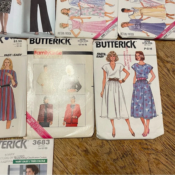 Vintage Butterick sewing patterns lot of 10. Womens Dresses, 2 Piece Suits - Picture 4 of 8